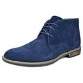 Men's Flat Suede Leather Lace Up Oxfords Casual Chukka Desert Ankle Boots Shoes Urban-01 Navy Size 12