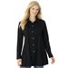 Woman Within Women's Plus Size Pintucked Button-Front Tunic