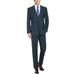 Men's Suits Regular Fit 2-Piece Windowpane Check Dress Suit for Men Business Casual Suit Blazer Jacket & Flat Pants Set