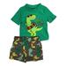 Carters Infant & Toddler Boys Green Dinosaur Rash Guard & Swim Trunks Set