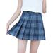 FeMereina Women's Girls High Waisted Pleated Skater Tennis School Skirt Uniform Skirts with Lining Shorts