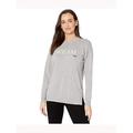 RALPH LAUREN Womens Gray Logo Graphic Long Sleeve Crew Neck Sweater Size PXS