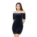 B. Smart Juniors' Velvet Off Shoulder Bodycon Dress