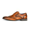 Bruno Marc Mens Business Oxford Shoes Leather Formal Dress Lace Up Comfort Wing Tip Shoes HUTCHINGSON_3 CAMEL Size 7