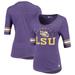 Women's Russell Athletic Heathered Purple LSU Tigers Half-Sleeve V-Neck Tunic