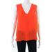 Pre-ownedALC Womens Sleeveless V-Neck Silk Blouse Tank Top Orange Size Small