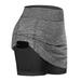 HIMONE Women Yoga Jogging Anti Exposure Tennis Shorts Skirt Sports Gym Fitness Running Summer Sexy Bodycon Shorts with Pocket