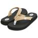 Floopi Womens Comfort Yoga Mat Neoprene Thong Flip Flop Sandals (6, Beige-525)