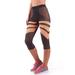 Bellissima Women's Capri Yoga Pants Seamless High-Waisted Workout Leggings