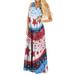 Independence Day Women's Sleeveless Dress Summer Printing Long Dress Round Neck Casual Maxi Dresses