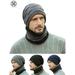 Luxtrada Winter Beanie Hat Scarf Set Warm Knit Hat Thick Knit Skull Cap For Men Women (Gray)