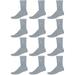 SOCKS'NBULK Children & Kids Wholesale Bulk Sports Crew, Athletic Case Pack Socks, (48 Pairs Gray, Kids 6-8 (Shoe size 4-7.5))
