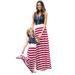 Colisha 4th of July Mommy and Me American Flag Striped Dot Patchwork Long Maxi Dress Beach Sleeveless Tank Dress Sundress