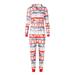 Binpure Christmas Parent-child Jumpsuit, Red Elk Printed Pattern Long Sleeve Hooded One-piece, Men/ Women/ Kids