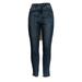 Kelly by Clinton Kelly Women's Jeans Sz 4 Ankle w/ Faux Suede Blue A343669