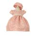 Baby Girls Coral Champagne Two Tone Jacquard Hat Brooch Flower Girl Dress