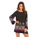 ZANZEA Womens Floral Long Sleeve Tops Shirt Casual Loose Party Mini Dresses