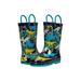 Western Chief Kids Waterproof Printed Rain Boot with Pull on Handles, Blue, 13