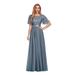 Ever-Pretty Womens Elegant A-Line Bridesmaid Dresses for Women 00904 Dusty Navy US12