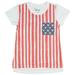 Disney Mickey Mouse Little Girls' American Flag T-Shirt (Large, 10/12)