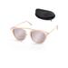 Cateye Sunglasses for Women, Brown Gradient Mirrored 52mm Shatterproof Lens, Rose Gold Metal with Resin Frame, UV400 Protection,Case Included,Spring Loaded Hinges