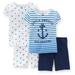 Carters Baby Clothing Outfit Girls 4-Piece Snug Fit Cotton PJs Little Sweetie Blue