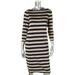 Lauren Ralph Lauren Womens Metallic Striped Sweaterdress Navy S