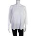 Metric Womens V-Neck 3/4 Sleeve Sweater White Size XL