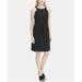 Calvin Klein Womens Grommet Lace-Trim Shift Dress