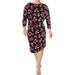 Lauren Ralph Lauren Womens Plus Floral Print Professional Wear to Work Dress