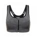 Women Padded Seamless Sport Bra Front Zip Yoga Gym Fitness Workout Running Vest