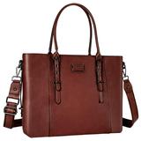 Mosiso Women's Briefcase PU Leather 15.6 inch Laptop Tote Bag Shoulder Handbag fits 13 15 inch Macbook