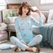 Project Retro Womens 2-Piece Pajama Set,Long Pajama Pants Soft Lovely Sweet Autumn Cute Cartoon Print Long Sleeved Pajama Set Cotton YJ