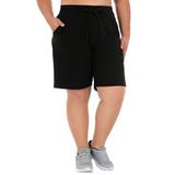 Athletic Works Women's Plus Size 9" French Terry Drawstring Lounge Short