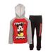 Disney Mickey Mouse Baby Boys Fleece Pullover Hoodie and Pants Set Grey