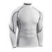 HIMONE Men's Cool Dry Fit Long Sleeve Compression Shirts, Active Sports Base Layer T-Shirt, Athletic Workout Shirt