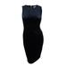Calvin Klein Women's Burnout Velvet Sheath Dress (2, Black)