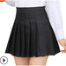 Seyurigaoka Womenâ€™s Fashion Korean Solid Color Skirt Summer High-waist A-line Pleated Short Skirt