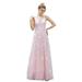 Ever-Pretty Womens Sexy Deep V-Neck Embroidery A-Line Dresses for Women 00639 Pink US4