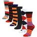 6 Pairs Womenâ€™s Colorful Crew Socks Novelty Patterned Fun Socks for Girls Cotton Casual Debra Weitzner