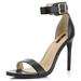 DailyShoes Stilettos Heels High Heeled Sandals Buckle Ankle Strap Open Toe Opened Shoes Stiletto Heel Party Clubbing Work for Women Black,pu,10