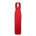 Adrianna Papell High Neck Cutout Front Sleeveless Corset Back Viscose Jersey Dress-RED FIRE