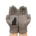 Winter Warm Womens Cute Animal Cat Print Knitted Gloves Wool Gloves lady Mittens