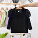 Leftwind Hot Kids Girls Stand Collar Formal Fitted Casual T-Shirt Kids Top Spring Long Sleeve Skinny Children Tees