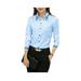 Lavaport Plus Size Women Long Sleeve Button Down OL Shirt Office Lady Formal Blouse
