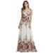 Ever-Pretty Womens Sexy V Neck Chiffon Long Evening Party Summer Casual Dresses for Women 90163 Printed US8