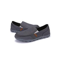 LUXUR Mens Canvas Shoes Slip On Casual Sports Comfortable Plimsoll Trainer Pumps Size