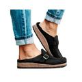Women's Flat Shoes Women's Shoes Slippers Slip On Retro Suede Buckle Casual Shoes Rubber+PU