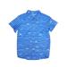 Infant & Toddler Boys Blue Shark Print Button Front Collared Dress Shirt