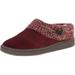 Clarks Women's Knit Scuff Leather Slipper Mules Sweater Cuff Clog (7, Berry)